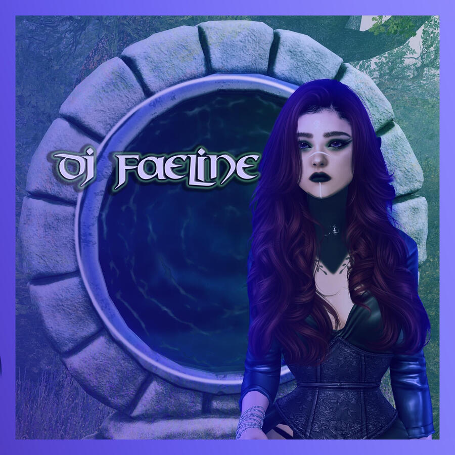 Logo with the text “DJ Faeline”